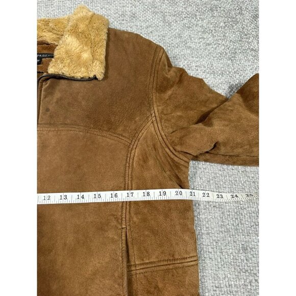 Y2K Vintage Rampage Jacket Womens Extra Large Brown Suede Shearling 90s Grunge - Picture 7 of 16